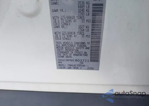 2015 Nissan Rogue Sl from USA, damaged, VIN 5N1AT2MT8FC803721